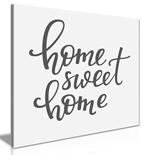 Image of Home Sweet Home Wall Decor Canvas Wall Art Picture Print (16 x 16 Inch)