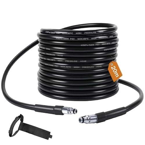 Image of 20M/65FT High Pressure Washer Replacement Hose,Compatible with Bosch AQT Series Domestic Pressure Washers Bosch Aquatak,Hose Drain Cleaning kit with Click-Type Plug Quick Connector SDS Fittings