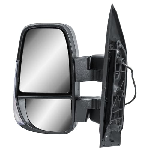 Image of Passenger Left Side Door Wing Mirror N/S Electric and Heated with Temperature Sensor Manual Folding Short Arm for IVECO Daily 2014 to 2024
