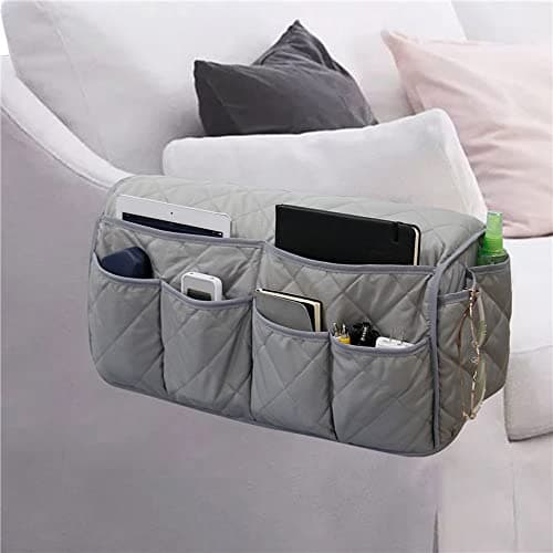 Image of DZOZO Sofa Armrest Organizer Arm Rest Organiser Hanging Sofa Caddy Storage Bag TV Remote Control Holder Chair Tidy Couch Arm Rest Storage Bag Couch Caddy Organiser