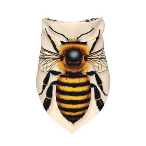 Image of Honey Bee Printed Pet Bandanas Washable Dog Bandana Adjustable Pet Scarf For Dogs Accessories Cat