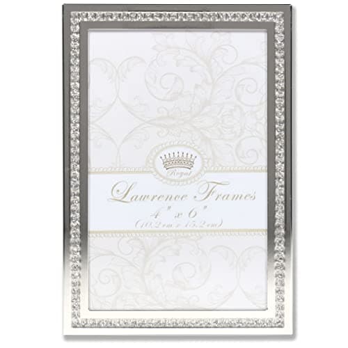 Image of Lawrence Frames 4x6 Dazzle Silver and Glitter Picture Frame