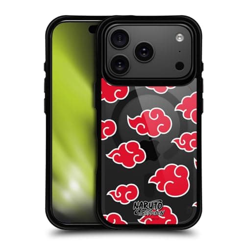 Image of Head Case Designs Officially Licensed Naruto Shippuden Akatsuki Characters & Icons Black Shockproof Bumper Case [Military Grade] Compatible with Apple iPhone 17 Pro and with MagSafe