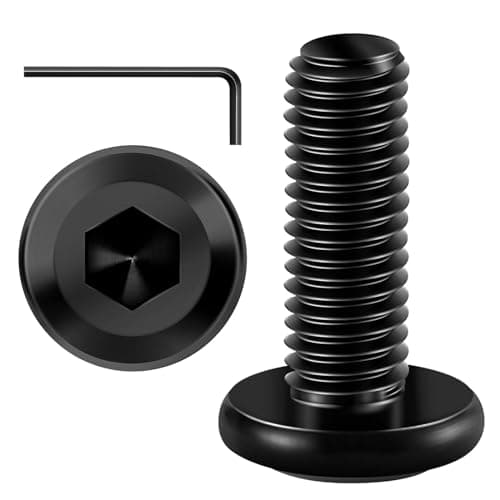 Image of Wavanta 20Pcs M5 Bolts, M5 x 20mm Flat Head Hex Socket Cap Screws Bolts, 304 Stainless Steel Furniture Bolt Full Thread, Black Oxide, with Hex Key