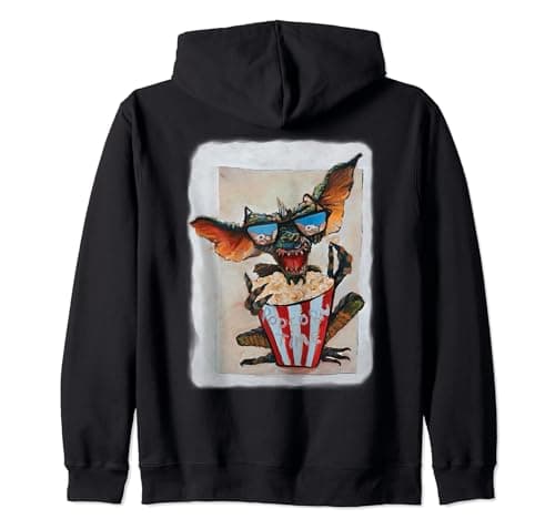 Image of WB 100: Gremlin's Popcorn Time With Stripe And Gizmo Zip Hoodie