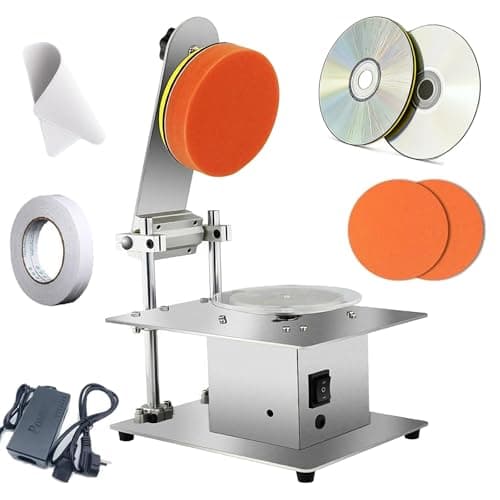 Image of DVD/CD Disc Repair and Polishing Machine with Adjustable Speed for Scratch Repair and Data Recovery