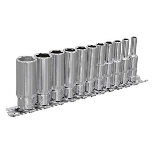 Image of Sealey Ak2671 Socket Set 11Pc 1/4Sq Drive 6Pt Deep Walldrive Imperial