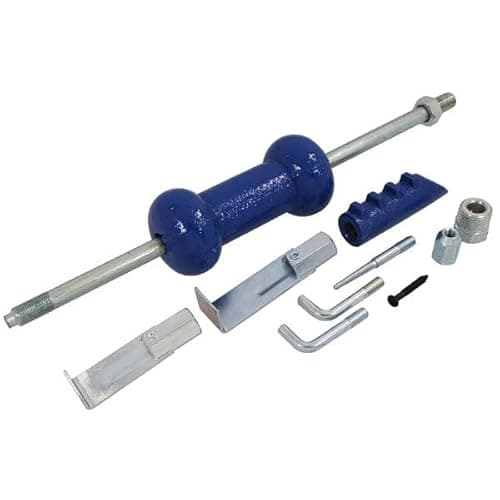 Image of Neilsen CT3526 9pc Dent Puller Slide Hammer Set - 5lb Dual Purpose Dent Removal and Bearing Extraction Tool with Puller Hooks, L-Shaped Puller and Steel Nose Cones