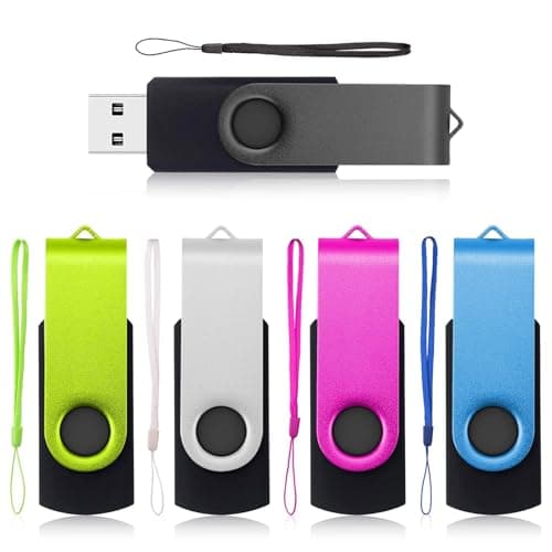 Image of USB Stick, AreTop 2GB Memory Stick 5Pack, USB Flash Drive 2GB, Metal Multicolored High Speed USB 2.0 Flash Drive for Data Storage with 5pcs Ropes