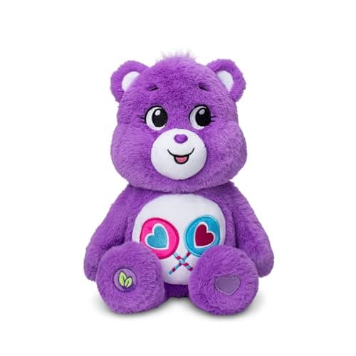 Image of Care Bears | Share Bear 35cm Medium Plush | Collectable Cute Plush Toy, Cuddly Toys for Children, Soft Toys for Girls and Boys, Cute Teddies Suitable for Girls and Boys Ages 4+ | Basic Fun 22063