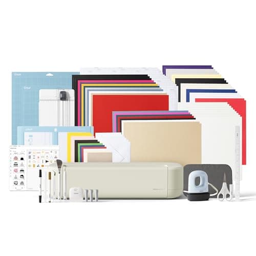 Image of Cricut Explore® 5 Ultimate Bundle + Digital Content, Smart Cutting Machine with Heat Press for DIY Crafts, Vinyl Decals, T-Shirts, Full-Color Stickers & Cards