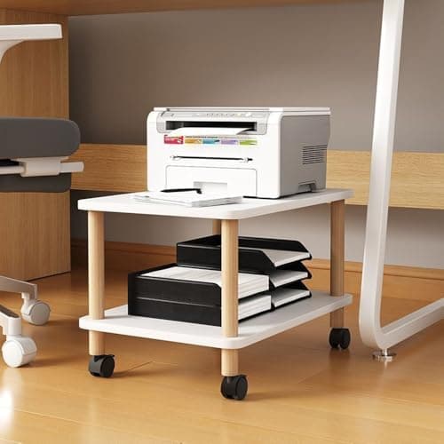 Image of AV Cart with Wheels, HiFi o Sto Shelf, CD Player Stand, Ma AV Rack for Home, Office, o, Video, DJ & Cinema (10 cm Shelf - 29 x 34 x 10 cm)