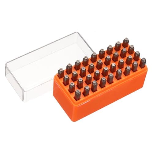 Image of sourcing map 36 Pcs Metal Letter Stamps 1/6" 1.5mm 40Cr Lowercase Letter and Number Stamp Set Hand Stamping Punch Kit with Case for Jewelry Making Craft Arts Ring Bracelet