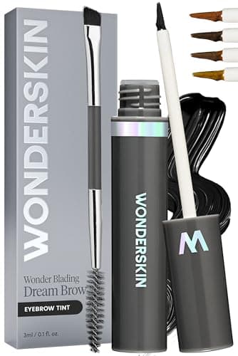 Image of Wonderskin Dream Brow Eye Brow Gel, Long Lasting Eyebrow Gel, Water-resistant Transfer Proof Tinted Filler Eyebrow Mascara (Black)