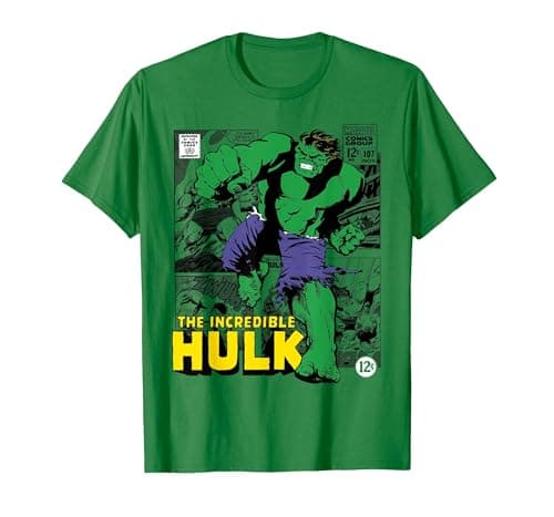 Image of Marvel Hulk The Incredible Hulk T-Shirt, Men, Kelly Green, Large