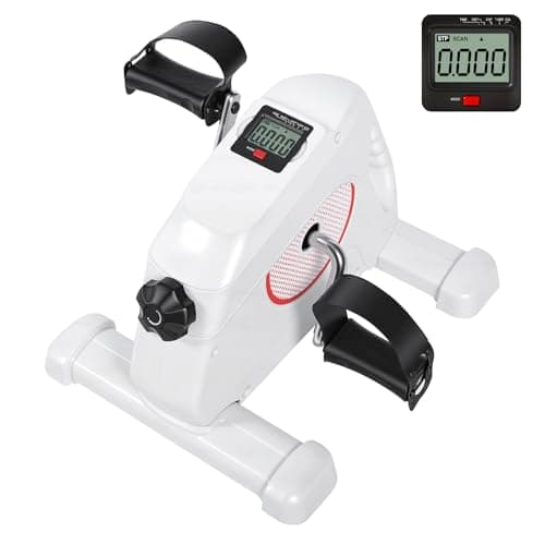 Image of Panana Mini Exercise Bike, Portable Foot Cycle Arm & Leg Machine, Quiet Desk Pedal Exerciser with Smart LCD Monitor & Resistance Control for Home/Office Fitness