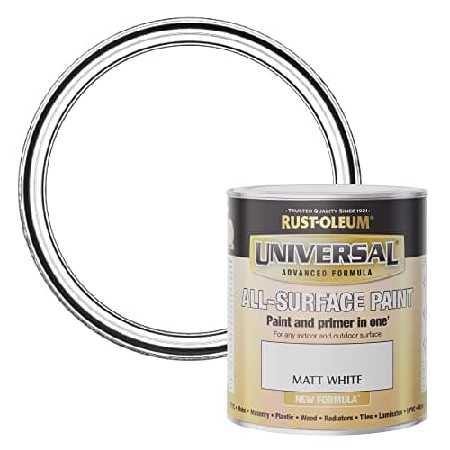Image of Rust-Oleum Universal Paint & Primer Matt White 750ml