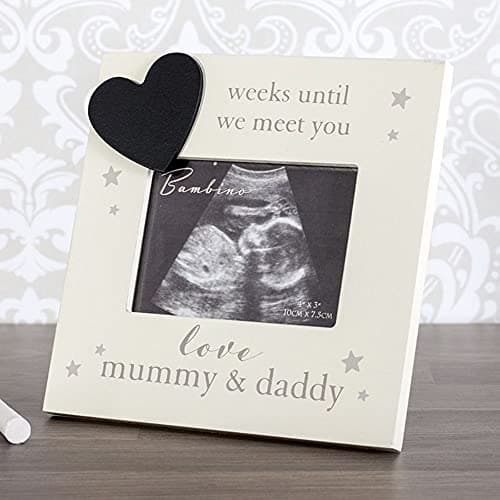 Image of Countdown Baby Scan Photo Frame | This lovely Countdown Baby Scan Photo Frame from Bambino, with 4 inch x 3 inch aperture, would make a wonderful gift for any expectant parents