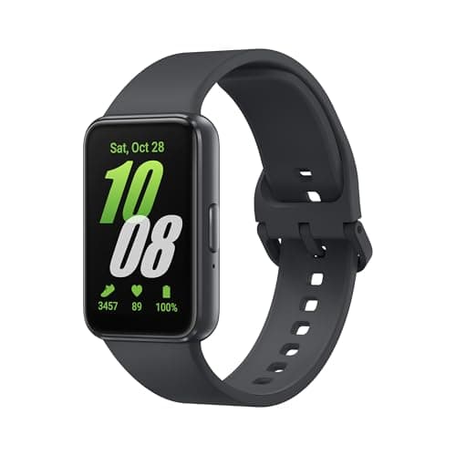Image of Samsung Galaxy Fit3, Smart Watch, Fitness Tracker, Health Monitoring, Black, 3 Year Extended Warranty (UK Version)