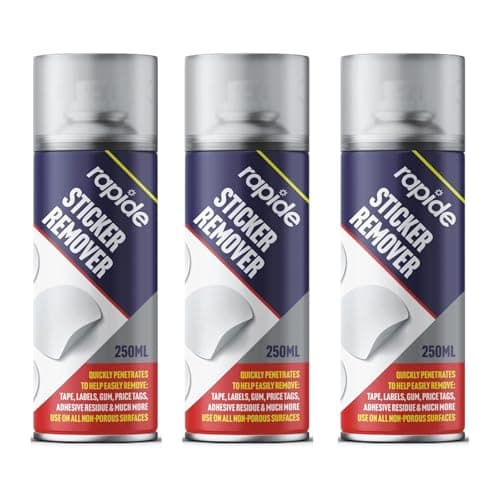 Image of MIXEL Sticker Remover Spray, Adhesive Remover Spray, Multi-Surface Compatibility, Remove Sticky Labels Chewing Gum, Masking Tape, Gel, Price Tags 250ml (Pack of 3)