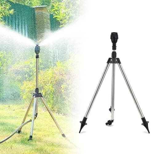 Image of Garden Sprinklers for Lawns, 2025 New 360 Degree Rotating Adjustable Height Tripod Sprinkler, Large Area Automatic Rotation Water Sprinkler For Garden Agricultural Irrigation