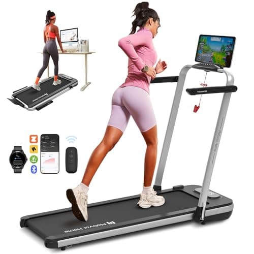 Image of Mobvoi Home Treadmill SE Smart AI 3 in 1 Folding Treadmill Walking Pad Under Desk Running Machine 2.5 HP Compact Portable Remote Control TicSports APP Easy to Store for Home Office 120 KG 12 KMH
