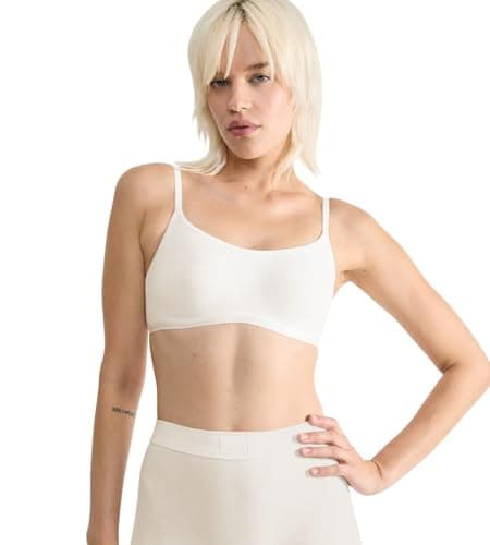 Image of Sloggi Womens Go Daily Cotton Top Bra, Silk White, S UK