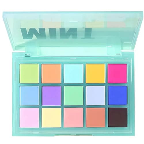 Image of 15 Colour Eyeshadow Palette, Matte Finish, Bright Neon & Pastel Matte Shades - Highly Pigmented, Long Lasting & Blendable Eye Makeup for Festivals, Parties & Cosplay and Daily Use