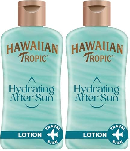 Image of Hawaiian Tropic - Hydrating After Sun - Helps to preserve your tan, 60 ml, Travel Size, 24-Hour Moisturisation, With Aloe Vera, Vegan (Pack of 2)