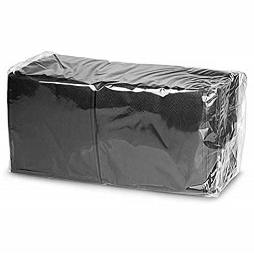 Image of Drinkstuff Black Cocktail Napkins – Pack of 250 | 2-Ply Disposable Paper Napkins for Parties, Bars, Catering & Events | Premium Black Paper Serviettes for Drinks & Snacks