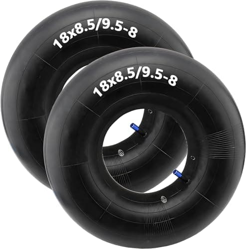 Image of 18x8.50-8 18x9.50-8 Inner Tube (2-Pack) Replacement for Lawn Tractor,Wheelbarrows,Mowers,Golf Cart,ATV Quad 4 Wheeler Go Kart with TR-13 straight valve stem