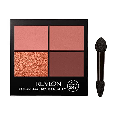 Image of Revlon ColorStay Day to Night Eyeshadow Quad 24 Hour with Dual-Ended Applicator Brush, Longwear, Intense Color Smooth Eye Makeup, Matte & Shimmer Finish, Stylish (560) Unisex