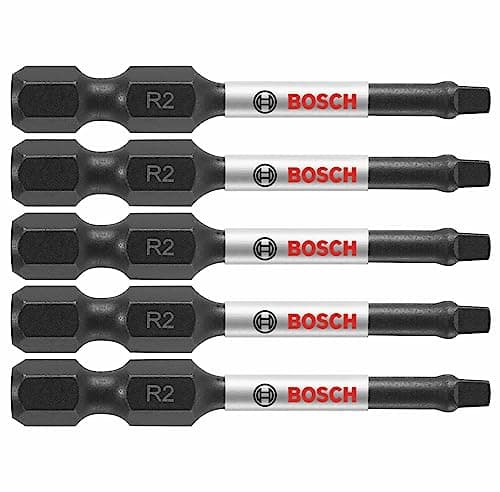 Image of BOSCH ITSQ2205 5-Pack 2 in. Square #2 Impact Tough Screwdriving Power Bits