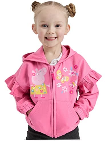 Image of Girls Peppa Pig Zipped Hoodie Jacket (Peppa Pig, 18-24 Months)