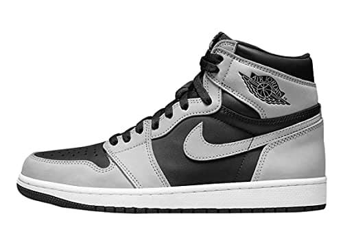 Image of Nike Men's Air Jordan 1 Mid Basketball Shoes, Black/White-light Smoke Grey, 8