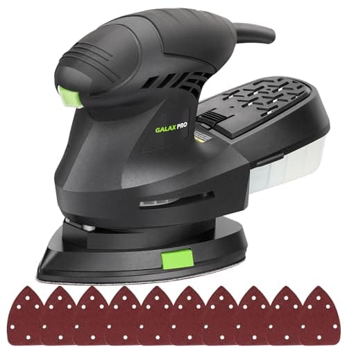 Image of GALAX PRO 200W Detail Sander, 12000 OPM Electric Orbital Sander with Dust Collection and 10 Pieces of Sandpaper