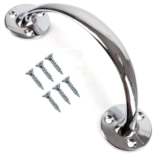 Image of TERF® Heavy Duty Vintage Style Bow Door Pull Handle Chrome 150mm (6 inch) Including Fixing Screw for Kitchen Cupboard Cabinet Drawer Door Pull Handle - Pack of 1