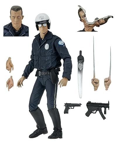 Image of NECA Official-Terminator 2 Ultimate T-1000 Black, Ultimate 7" Action Figure