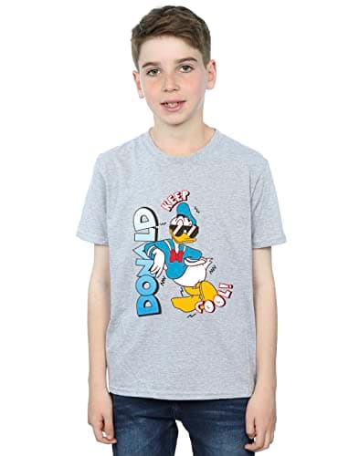Image of Disney Boys Donald Duck Cool T-Shirt Sport Grey 9-11 Years