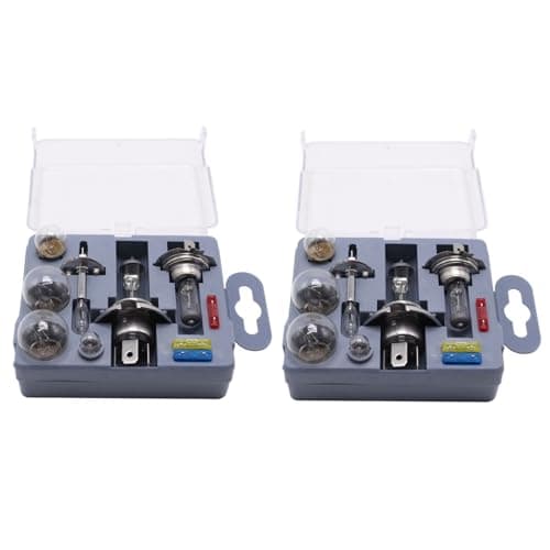 Image of SHLPDFM 2 Sets Compact Universal Car Travel Emergency Spare Bulb/Fuse Kit H1 (448) H4 (472) H7 (499) Suitable for Most Vehicles