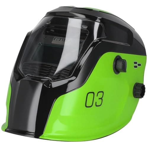 Image of Sealey Auto Darkening Solar Powered True Colour Welding Helmet - Shade 9-13 - Green - PWH3