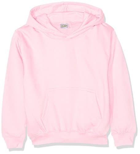 Image of AWDis Boy's Kids Hoodie, Pink (Baby Pink), Large