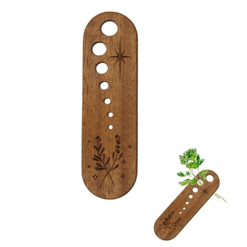 Image of Wooden Vegetable Leaf Separator, Pottery Herb Stripper Tool Supplies, Fun Kitchen Gadgets, Exquisite Herb Stripper Bowl Gifts for The Kitchen Suitable for Home Use & Chefs