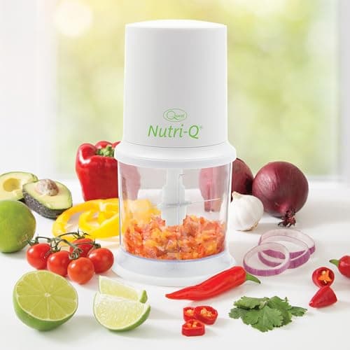 Image of Quest Nutri-Q 34729 Turbo Food Chopper/Mini Food Processor / 2 Speeds + Turbo Boost / 0.5L Bowl/Chops All Kinds of Fruit & Vegetables/BPA Free Dishwasher Safe Parts