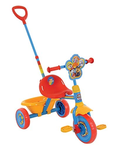 Image of Paw Patrol First Ride On Trike - Licensed Kids' Ride On Toy with Adjustable Handle, Easy-Switch Pedal Clutch, Puncture-Proof Tyres, Steel Frame, Front Mudguard, Rear Storage Suitable age 2 years +