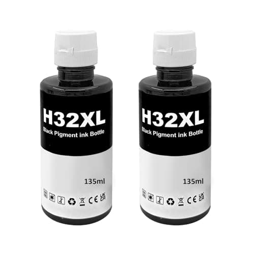 Image of LAIPENG 32XL Ink Compatible with HP 32 XL Ink Bottles for Smart Tank 315 319 455 515 516 530 555 558 559 570 655 670 790 5105 7005 7006 7305 7306 7605 415 419 Printer (2 Black)