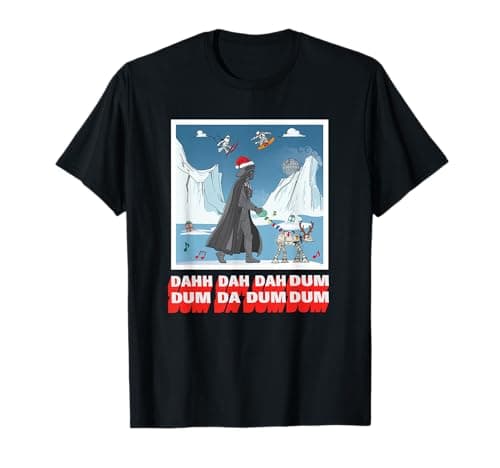 Image of Star Wars Darth Vader AT-AT Dog Walker Christmas Holiday T-Shirt