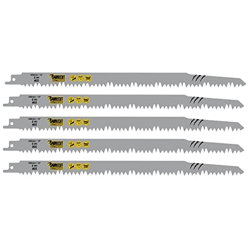 Image of 5 x SabreCut SCRS1531LLP 300mm 5 TPI S1531LL Very Fast Wood Cutting Pruning Reciprocating Sabre Saw Blades