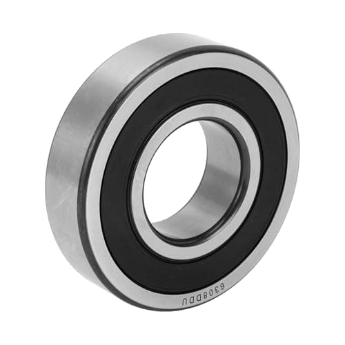 Image of X AUTOHAUX 6308DDU Deep Groove Ball Bearings P6 40x90x23mm Lubricated Bearings Double Rubber Seal Black Silver Tone Scooter Skateboard Wheel