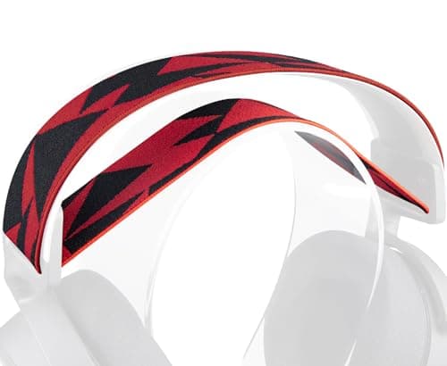 Image of SOULWIT Flexible Fabric Replacement Headband for SteelSeries Arctis 7/7+/7X/7X+/7P/7P+/9/9X/Pro/Prime Gaming Headset, Headphones Replacement Band, Headstrap Head Cushion Pad Repair Part - Red Storm